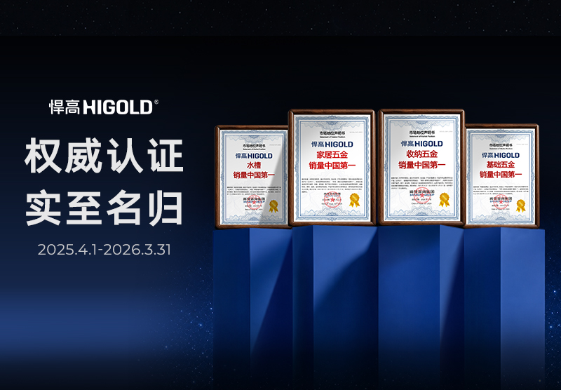 全国销量第一！权威认证悍高中国家居五金之王